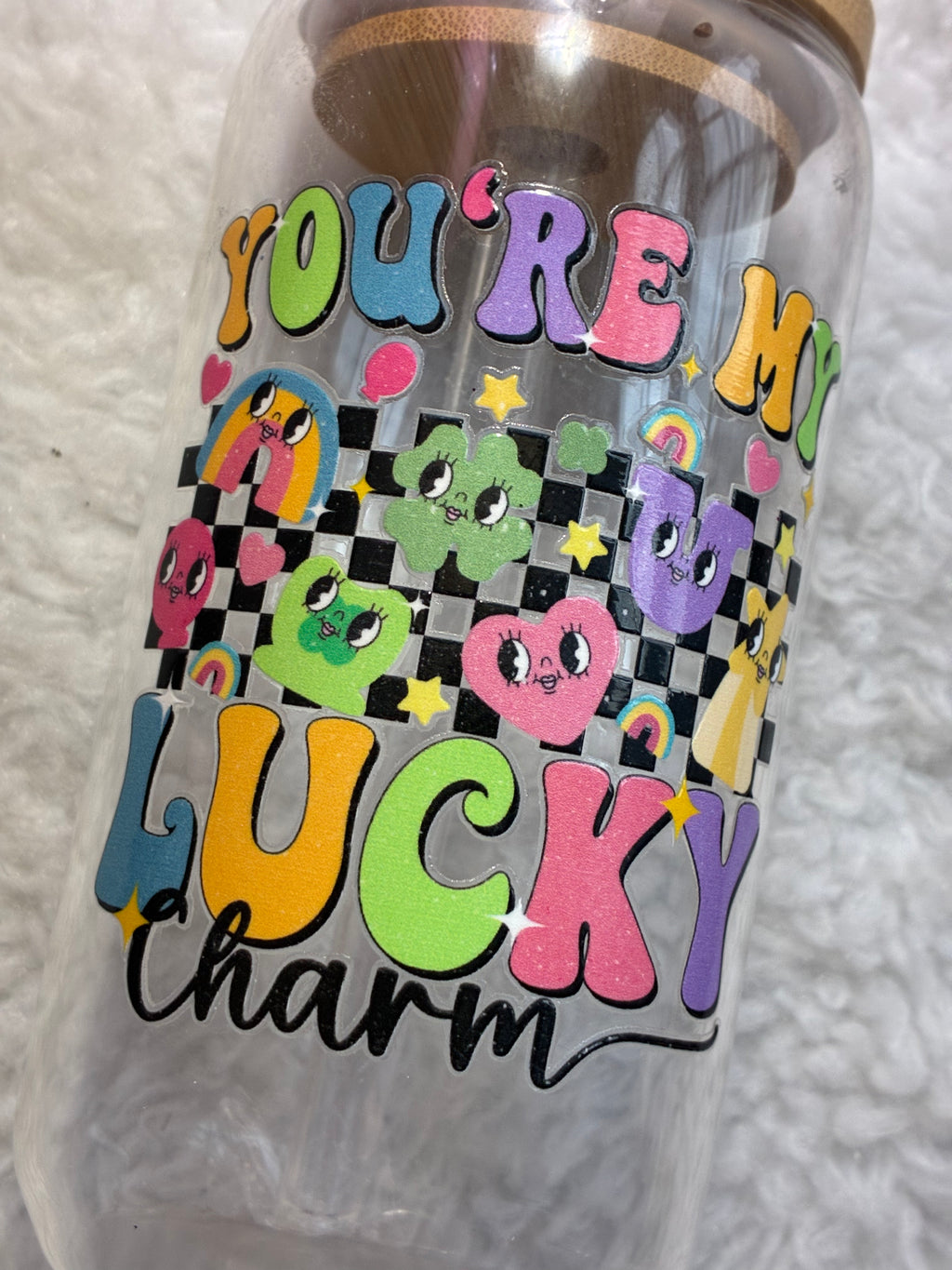 You’re My Lucky Charm” Retro Glass Can